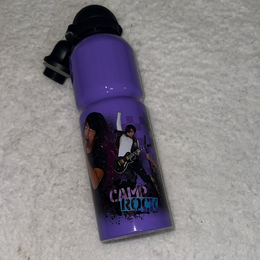 Purple Camp Rock Water Sports Bottle The Jonas Brothers NEW Vintage